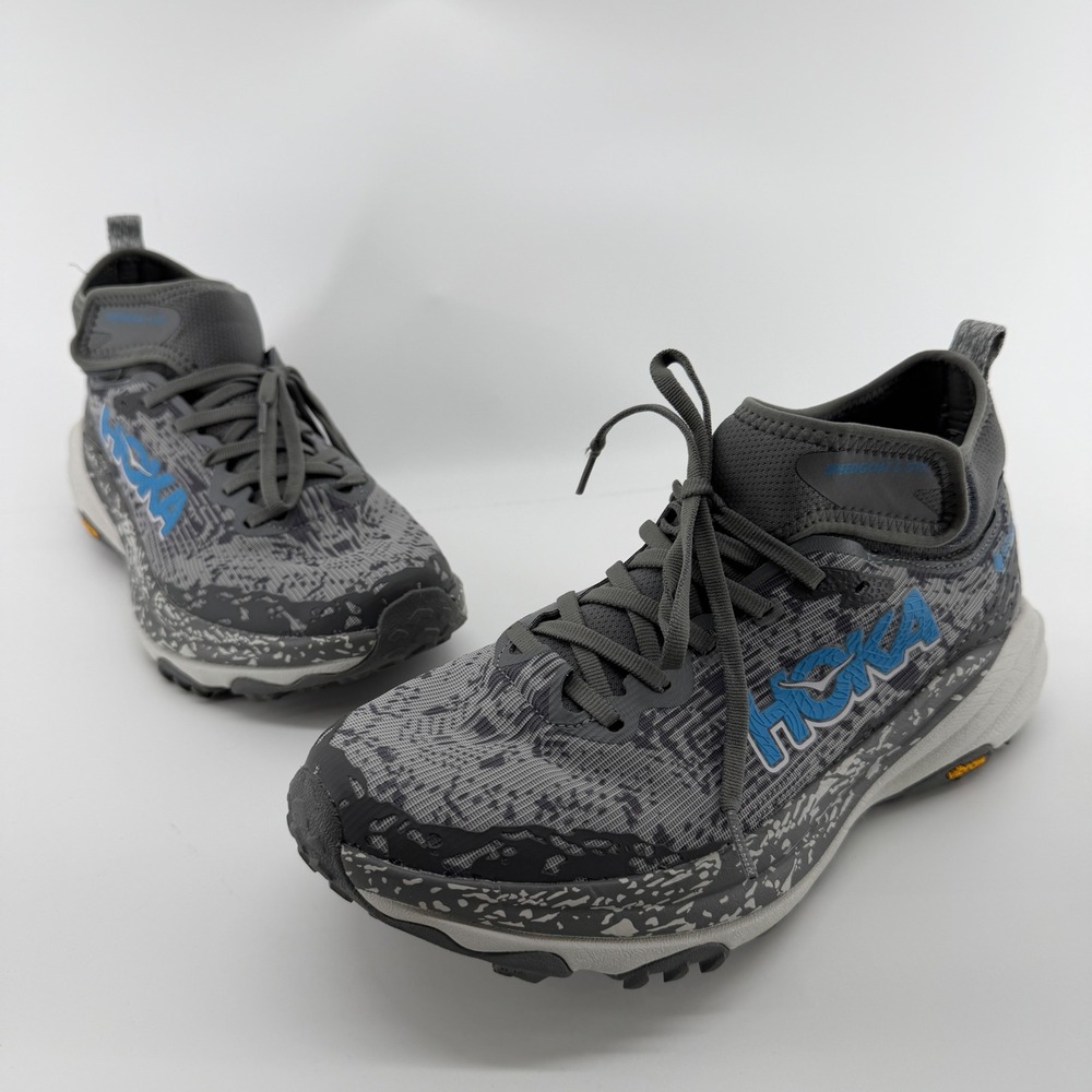 Hoka Speedgoat 5 Mid GTX Grey Blue Trail Running Shoes 1155153 ADC Womens 9B